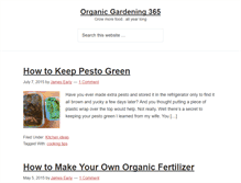 Tablet Screenshot of organicgardening365.com